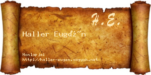 Haller Eugén névjegykártya